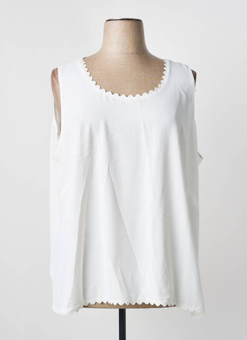 Débardeur stretch sans manche beige AN II VITO femme