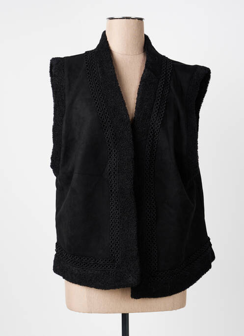 Gilet sans manche doublure noir YESTA femme