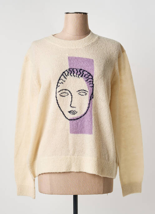 Pull stretch manches longues beige NICE THINGS femme