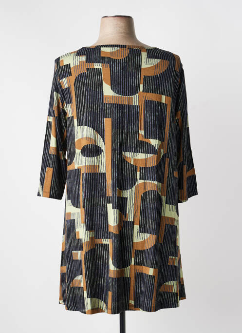 Robe courte manches 3/4 manches 3/4 noir YESTA femme