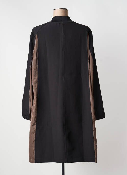 Robe mi-longue manches longues manches longues noir MAT. femme