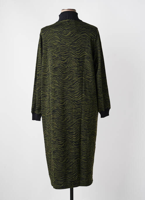 Robe pull col col montant manches longues vert YESTA femme