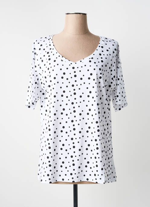 T-shirt manches mi-longues manches courtes blanc SOPHIA femme