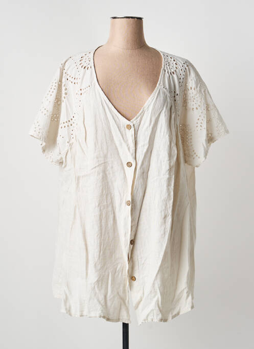 Tunique manches courtes beige PIMENT ROUGE femme