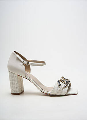 Sandales/nu pieds fermeture bride(s) talon de 7 à 9cm blanc HEINE femme