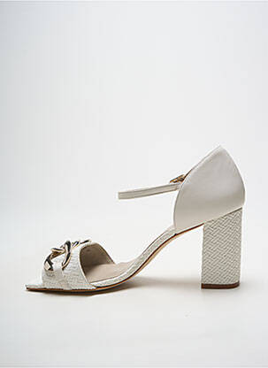 Sandales/nu pieds fermeture bride(s) talon de 7 à 9cm blanc HEINE femme