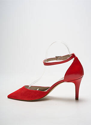 Escarpins tissage satiné talon de 7 à 9cm rouge HEINE femme