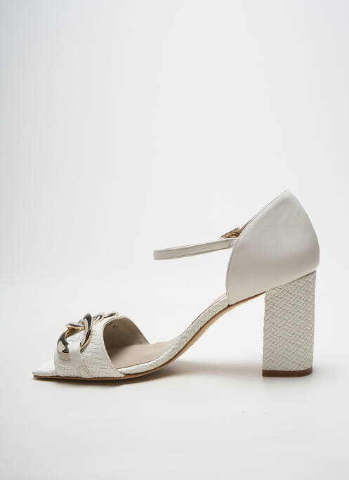 Sandales/nu pieds fermeture bride(s) talon de 7 à 9cm blanc HEINE femme