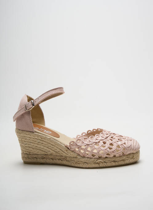 Espadrilles fermeture bride(s) talon de 4 à 6cm rose HEINE femme