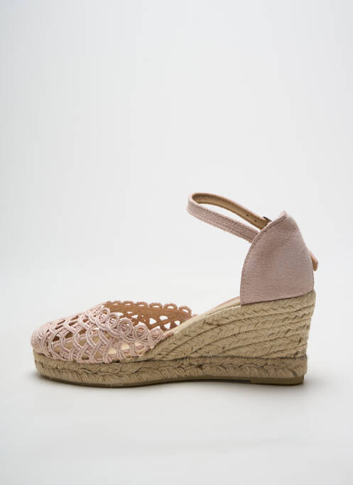 Espadrilles fermeture bride(s) talon de 4 à 6cm rose HEINE femme
