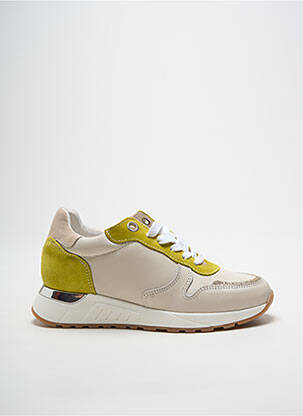 Baskets semelle amovible talon plat jusqu'à 3cm jaune HEINE femme