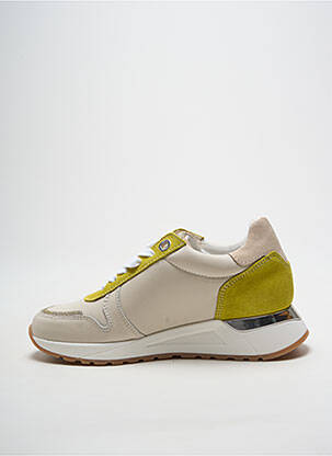 Baskets semelle amovible talon plat jusqu'à 3cm jaune HEINE femme
