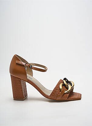 Sandales/nu pieds fermeture bride(s) talon de 7 à 9cm marron HEINE femme