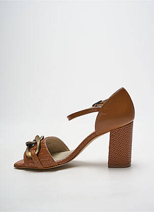Sandales/nu pieds fermeture bride(s) talon de 7 à 9cm marron HEINE femme