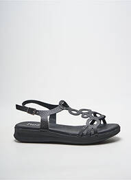 Sandales/nu pieds fermeture boucle(s) talon plat jusqu'à 3cm noir HEINE femme
