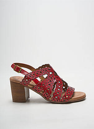 Sandales/nu pieds talon bottier talon de 4 à 6cm rouge HEINE femme