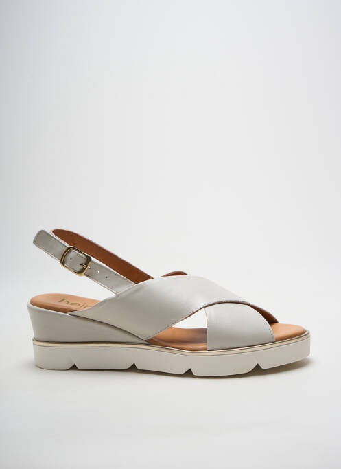 Sandales/nu pieds fermeture boucle(s) talon de 4 à 6cm gris HEINE femme