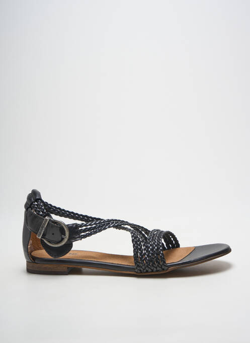 Sandales/nu pieds chiquet talon plat jusqu'à 3cm noir HEINE femme
