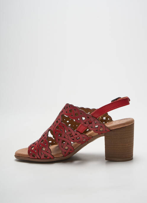 Sandales/Nu pieds rouge HEINE femme