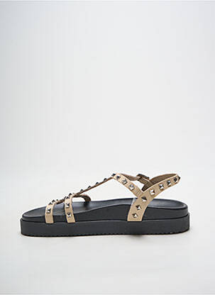 Sandales/nu pieds tissage satiné talon plat jusqu'à 3cm beige HEINE femme