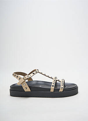 Sandales/nu pieds tissage satiné talon plat jusqu'à 3cm beige HEINE femme