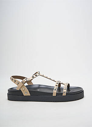 Sandales/nu pieds tissage satiné talon plat jusqu'à 3cm beige HEINE femme