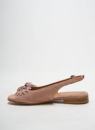 Sandales/nu pieds chiquet talon plat jusqu'à 3cm rose HEINE femme