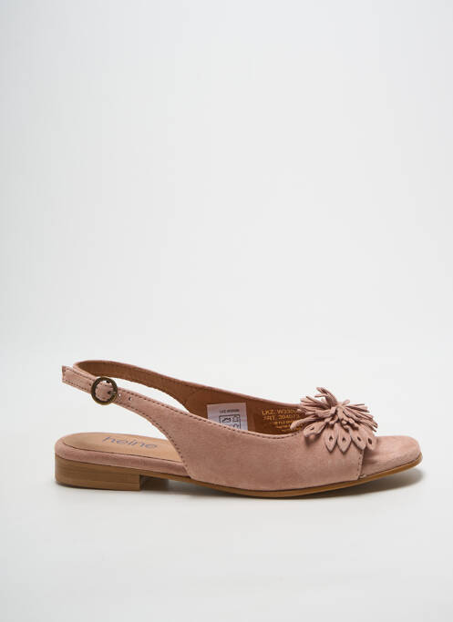 Sandales/nu pieds chiquet talon plat jusqu'à 3cm rose HEINE femme