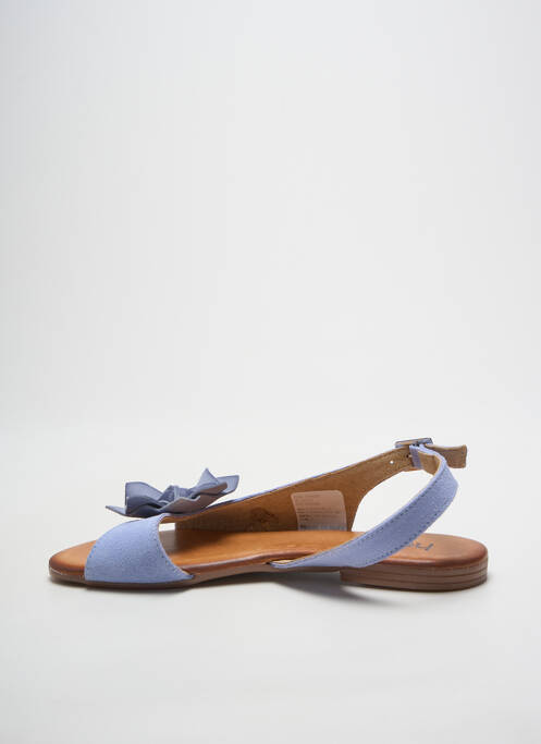 Sandales/nu pieds chiquet talon plat jusqu'à 3cm bleu HEINE femme