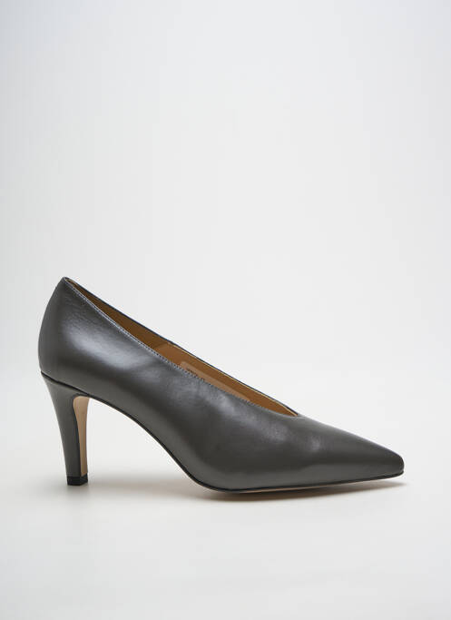 Escarpins tissage satiné talon de 7 à 9cm gris HEINE femme