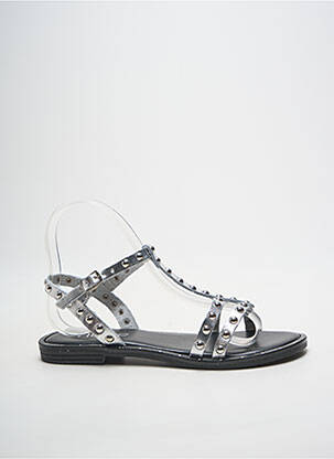 Sandales/nu pieds chiquet talon plat jusqu'à 3cm argent HEINE femme