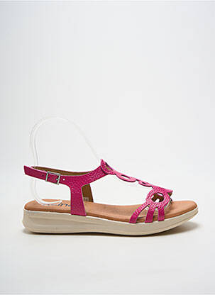 Sandales/nu pieds fermeture boucle(s) talon plat jusqu'à 3cm rose HEINE femme