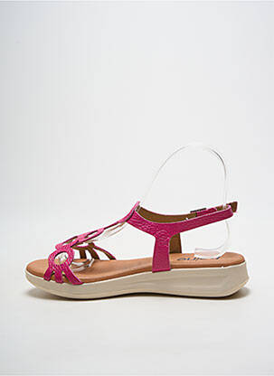 Sandales/nu pieds fermeture boucle(s) talon plat jusqu'à 3cm rose HEINE femme