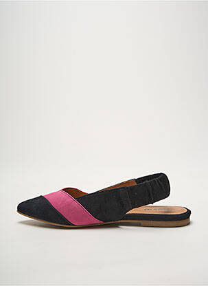 Sandales/nu pieds chiquet talon plat jusqu'à 3cm noir HEINE femme