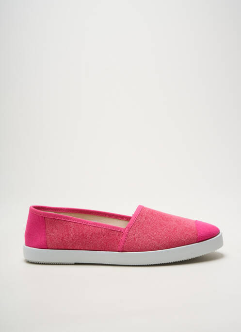 Espadrilles bout rond talon plat jusqu'à 3cm rose HEINE femme