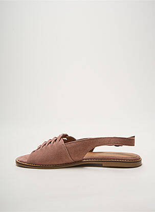 Sandales/nu pieds chiquet talon plat jusqu'à 3cm rose HEINE femme