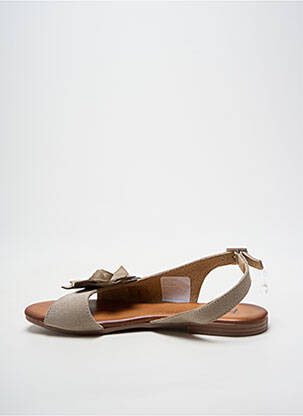 Sandales/nu pieds chiquet talon plat jusqu'à 3cm gris HEINE femme