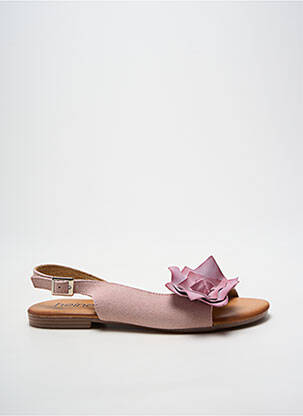 Sandales/nu pieds chiquet talon plat jusqu'à 3cm rose HEINE femme