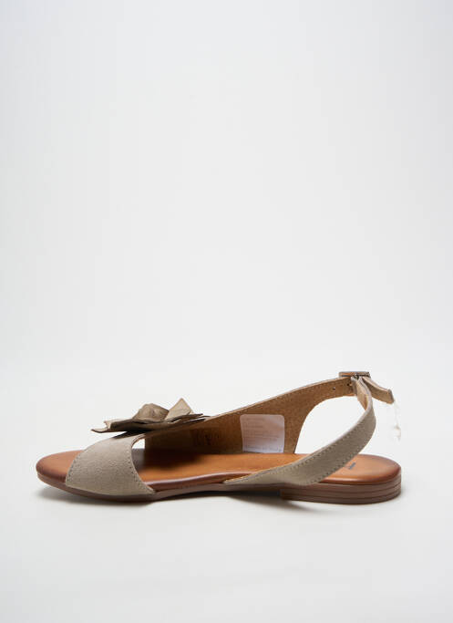 Sandales/nu pieds chiquet talon plat jusqu'à 3cm gris HEINE femme