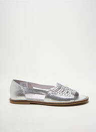 Sandales/nu pieds chiquet talon plat jusqu'à 3cm argent HEINE femme