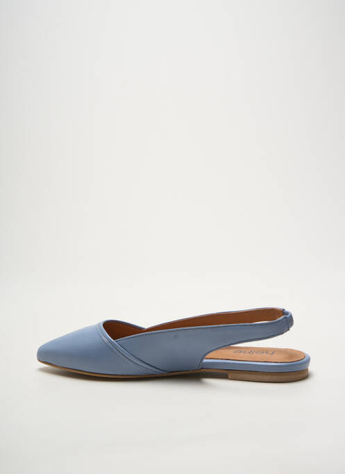 Sandales/nu pieds chiquet talon plat jusqu'à 3cm bleu HEINE femme