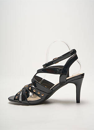 Sandales/nu pieds matière lisse talon de 7 à 9cm noir HEINE femme