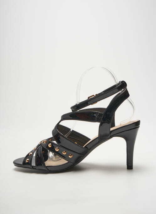 Sandales/nu pieds matière lisse talon de 7 à 9cm noir HEINE femme