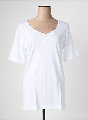 T-shirt stretch manches courtes blanc TRIANGLE D'OR femme