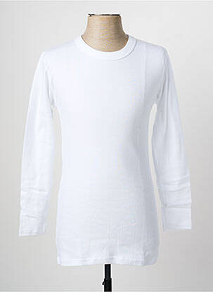 T-shirt stretch manches longues blanc MOULIN NEUF homme