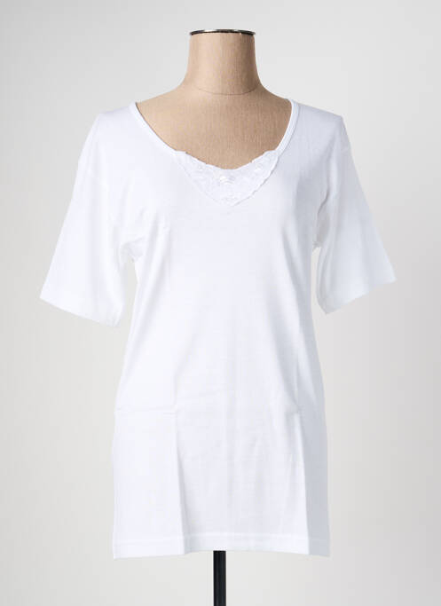 T-shirt stretch manches courtes blanc TRIANGLE D'OR femme