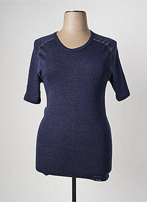 T-shirt stretch manches courtes bleu CON-TA femme