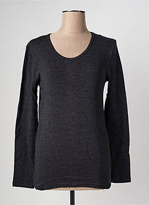 T-shirt stretch manches longues noir CON-TA femme