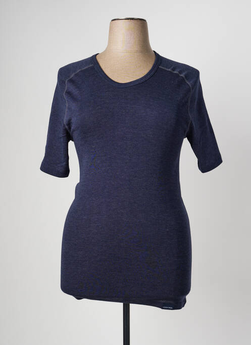 T-shirt stretch manches courtes bleu CON-TA femme