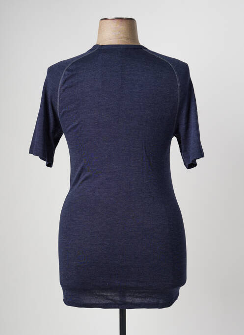 T-shirt stretch manches courtes bleu CON-TA femme